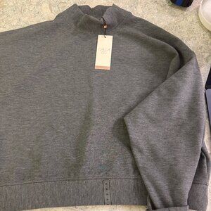 NWT Calia Wedge Funnel Pullover in Dark Heather Grey